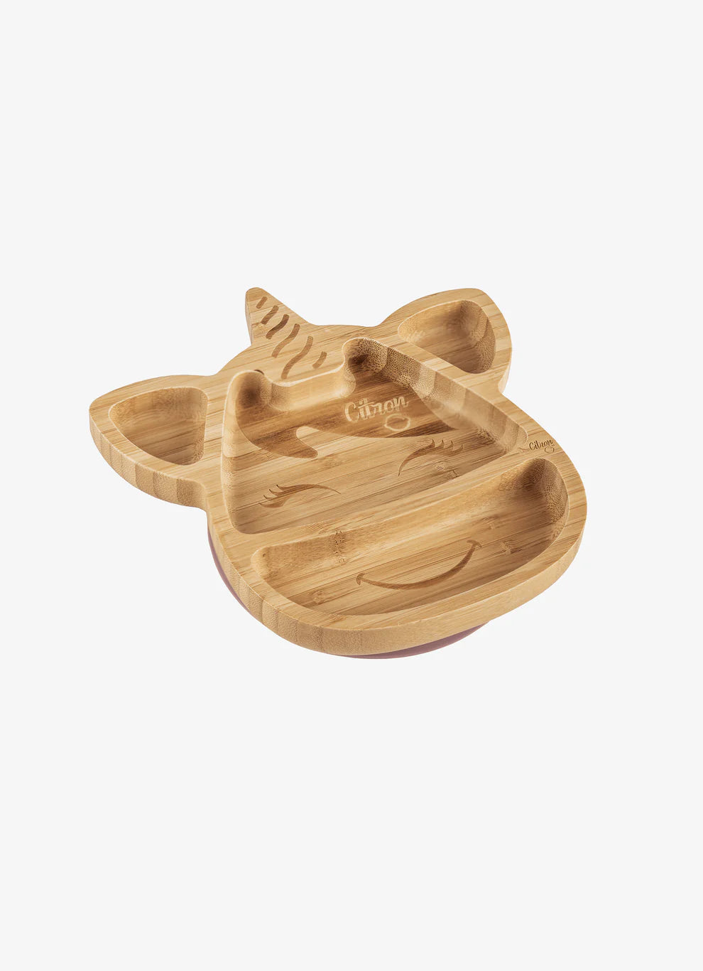 Citron Organic Bamboo Plate Suction + Spoon