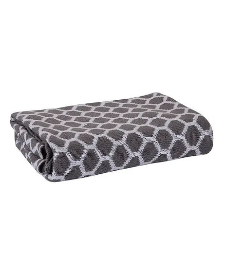 Playgro Cotton Blanket Wrap Honeycomb Grey