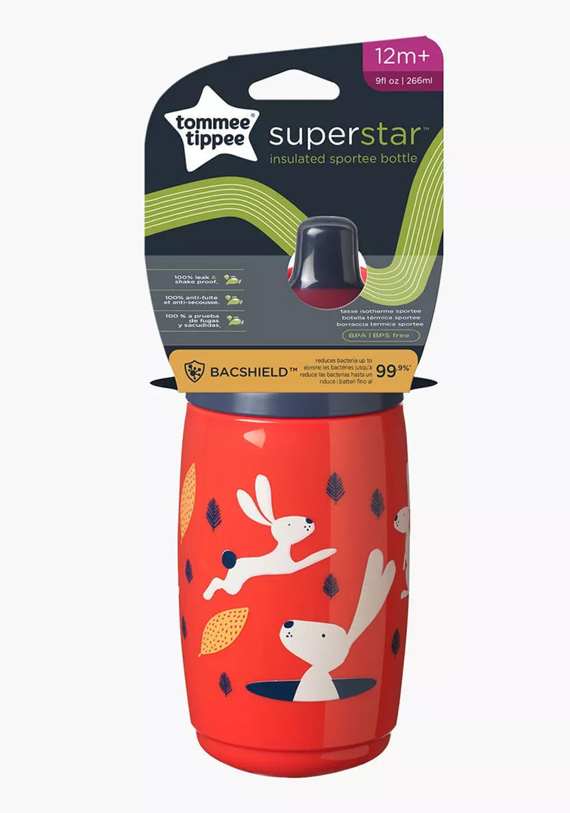 Tommee Tippee Insulated Sportee Water Bottle Leak&Shake-Proof , 266ml│12m+