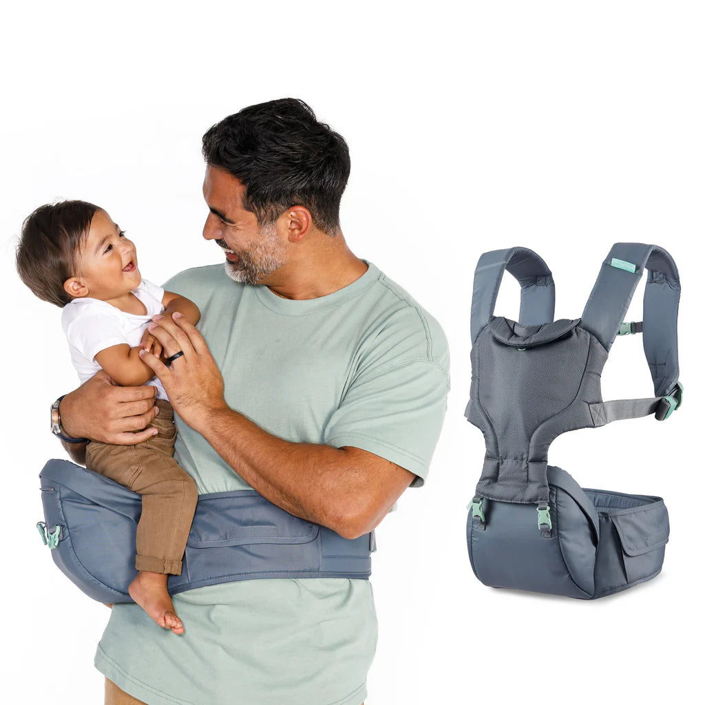 Infantino - Hip Rider Plus 5-in-1 Hip Seat Carrier - Grey