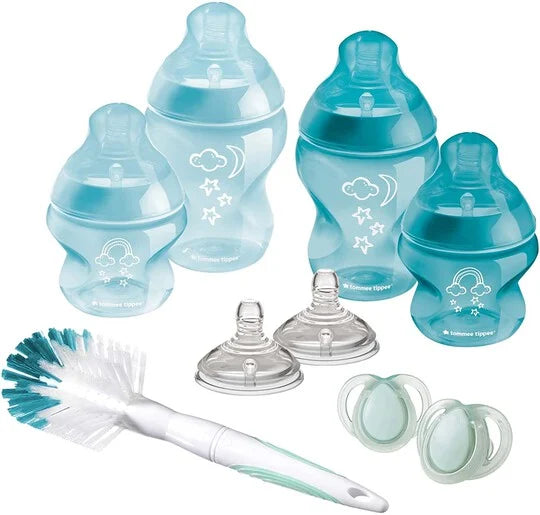 Tommee Tippee Closer to Nature Baby Bottle Kit - Blue Stars