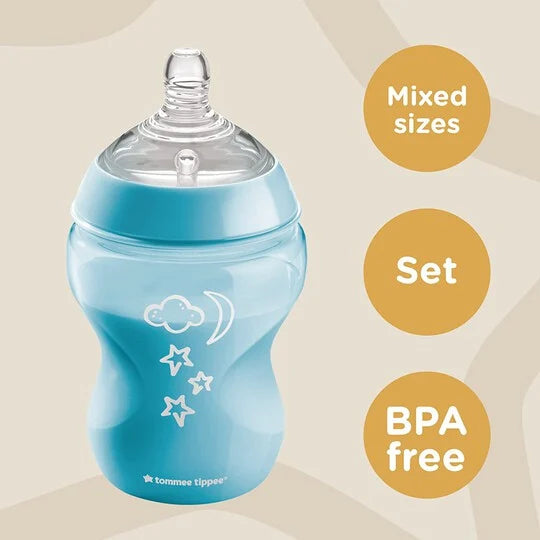Tommee Tippee Closer to Nature Baby Bottle Kit - Blue Stars