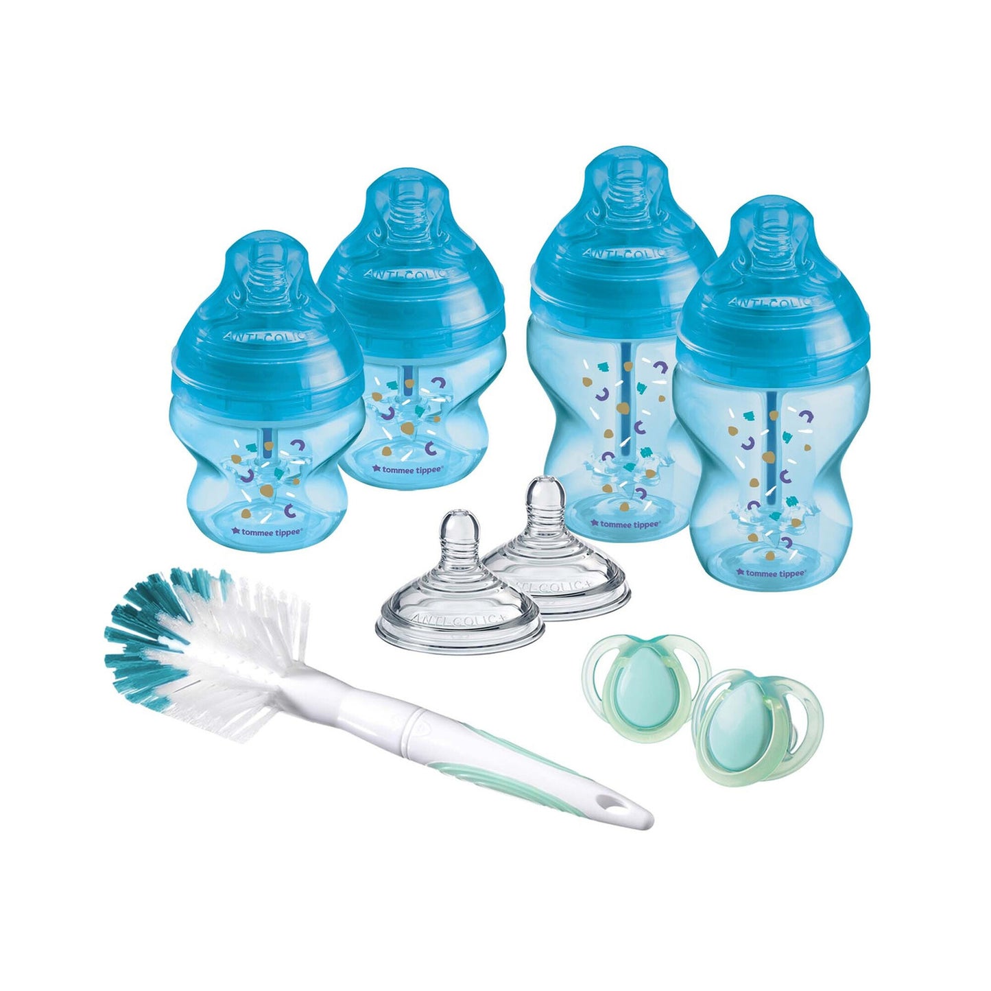 Tommee Tippee Advanced Anti-Colic Feeding Bottle Kit, Starter Set - Blue