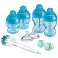 Tommee Tippee Advanced Anti-Colic Newborn Baby Bottle Starter Kit, Slow-Flow Breast-Like Teats and Unique Anti-Colic Venting System, Mixed Sizes, Blue