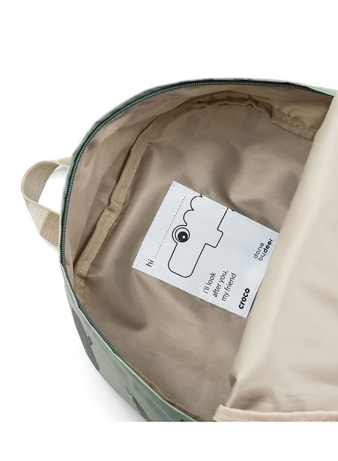 Done By Deer Kids Backpack Croco Green