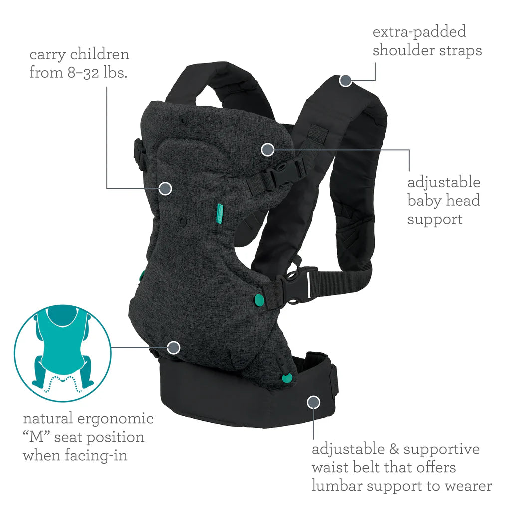 Infantino Flip Advanced 4-In-1 Convertible Carrier - Black