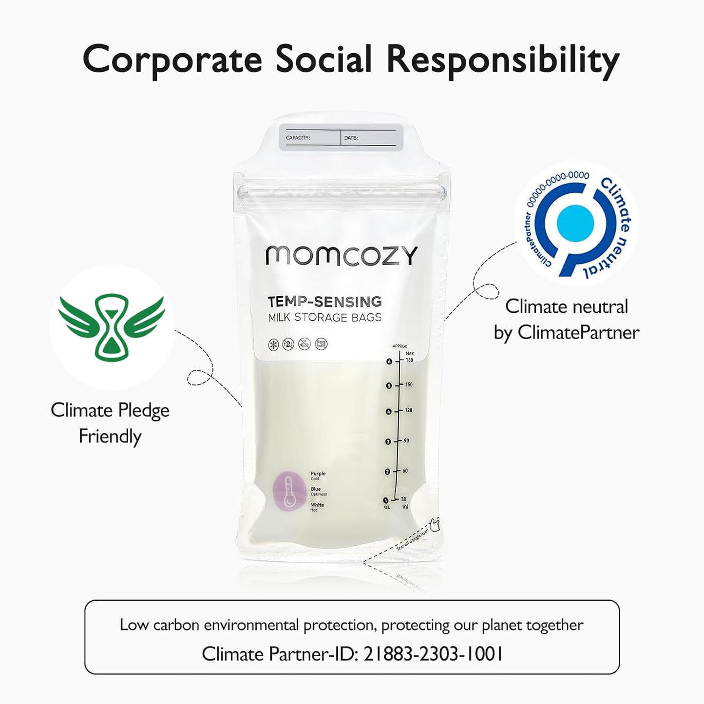 Momcozy breastmilk bag 50pcs