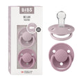 BIBS De Lux Pacifier 2 Pack Silicone Onesize - Dusky Lilac/Heather