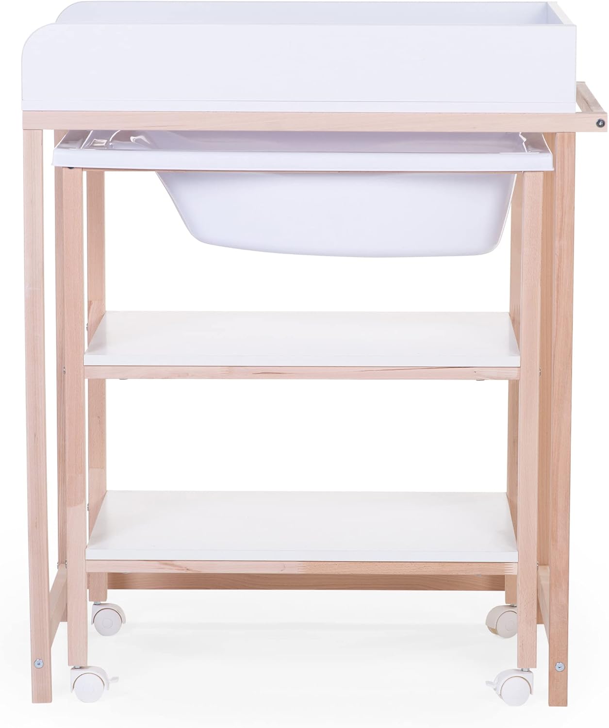 Childhome Changing Table + Bath + Wheels (Box 1 2) White