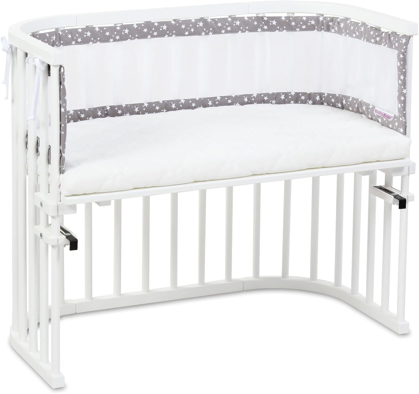 Babybay babynest Mesh-Piqué suitable for model Boxspring XXL, taupe stars white
