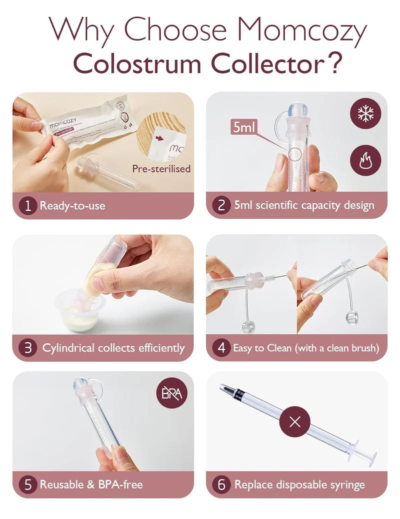 Momcozy Colostrum Reusable Breast Milk Collector - 2pcs