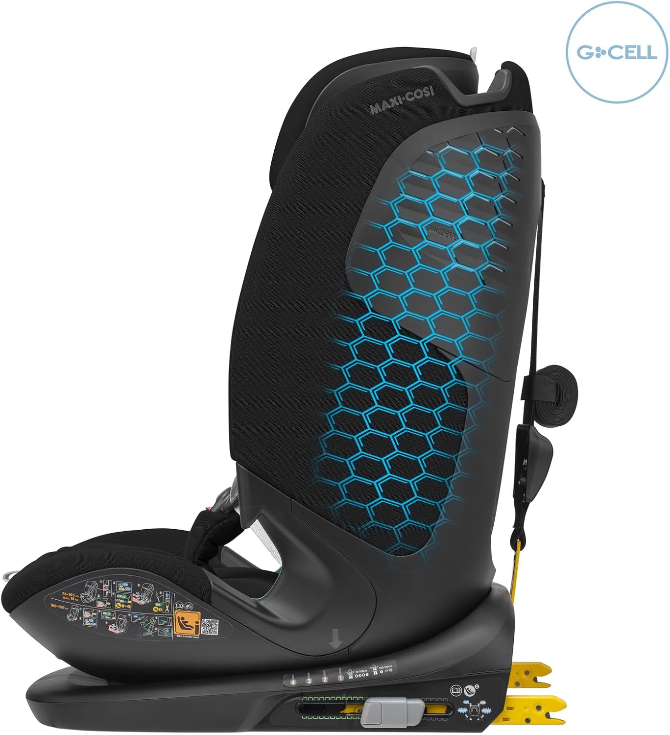 Maxi-Cosi Titan Pro² i-Size, Multi-Age ISOFIX Child Car Seat, 15 Months - 12 Years, G-Cell Side Impact Protection, Easy-in Harness, ClimaFlow, 4 Recline Positions, Authentic Black