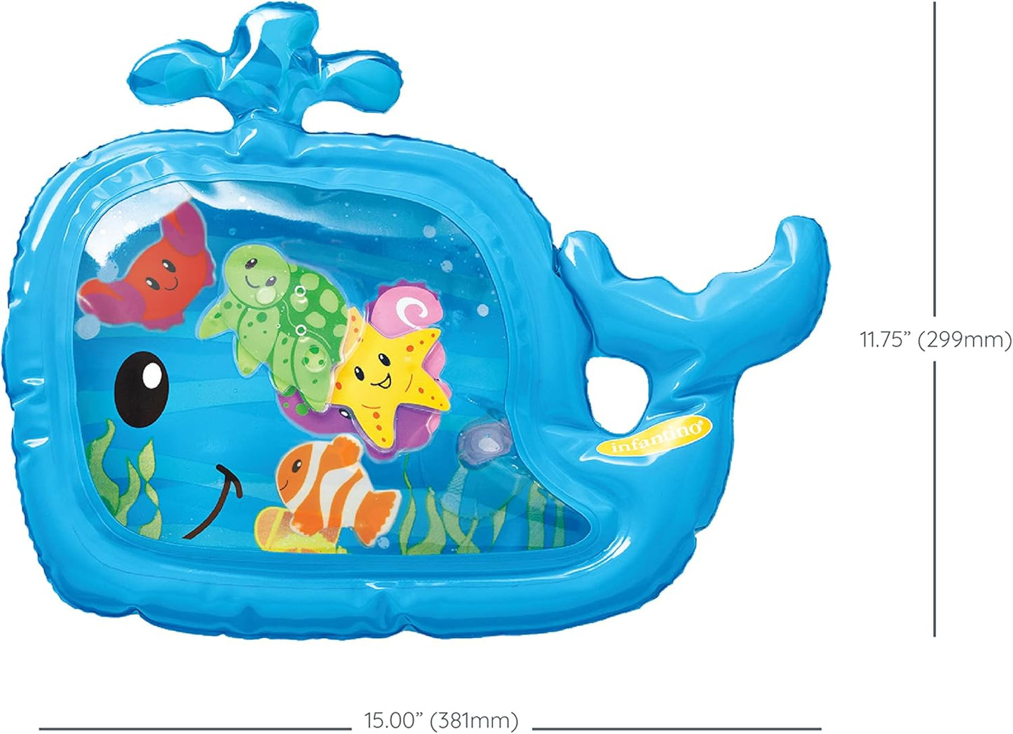Infantino Sensory Whale Pat & Play Water Mat - Blue