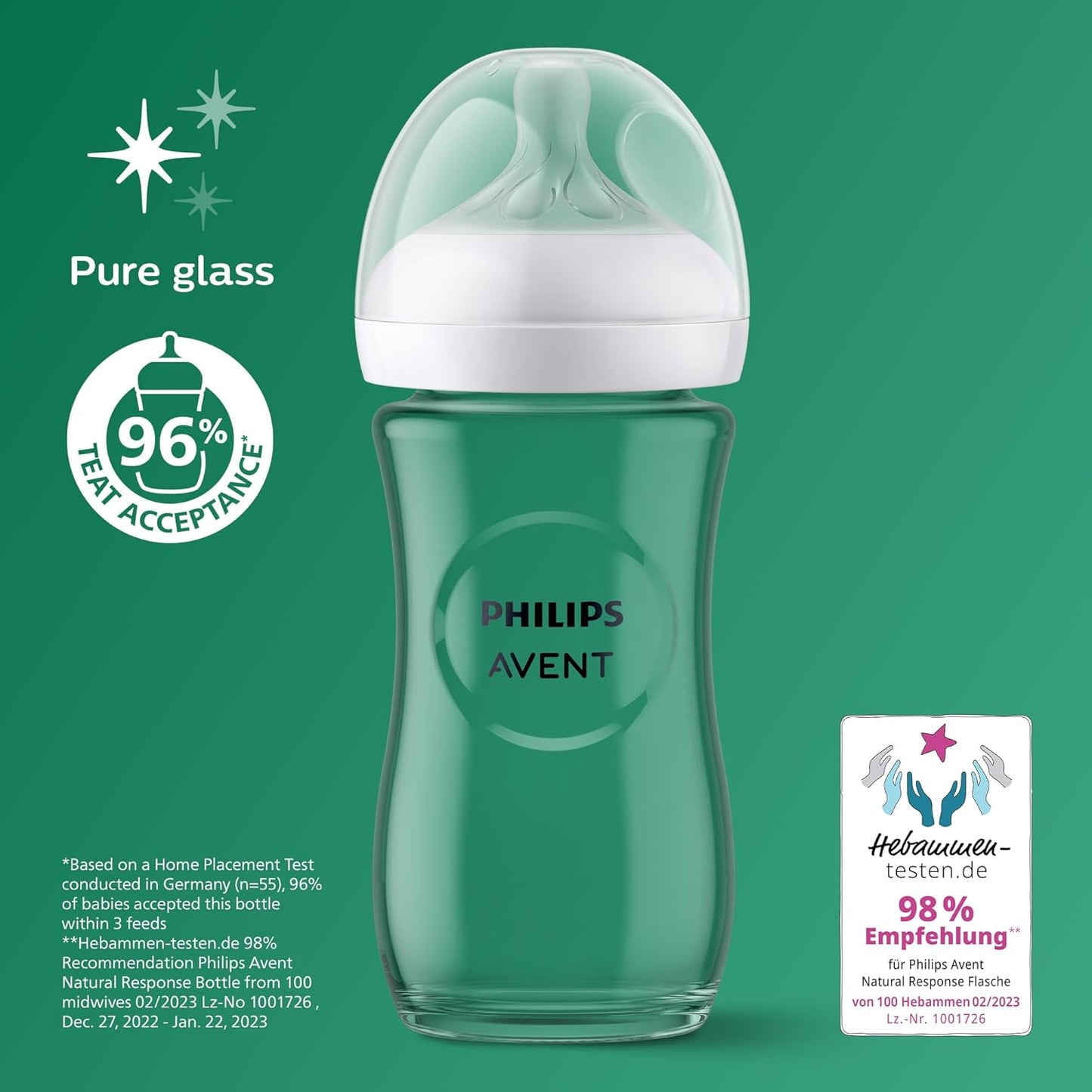 Philips Avent BOT NAT 3.0 GLASS 4OZ 1P
