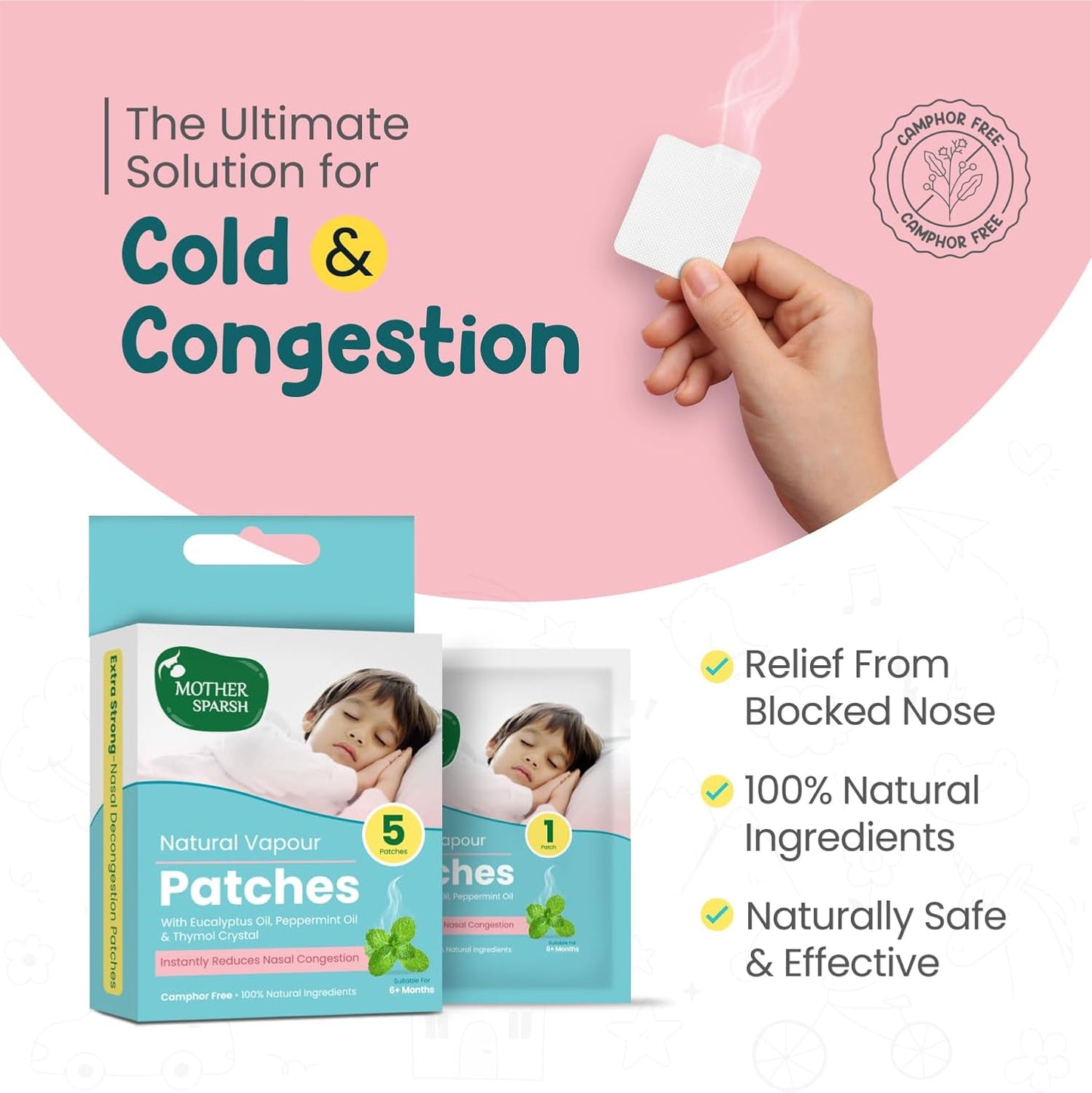 Mother Sparsh Natural Vapour Patches For Kids
