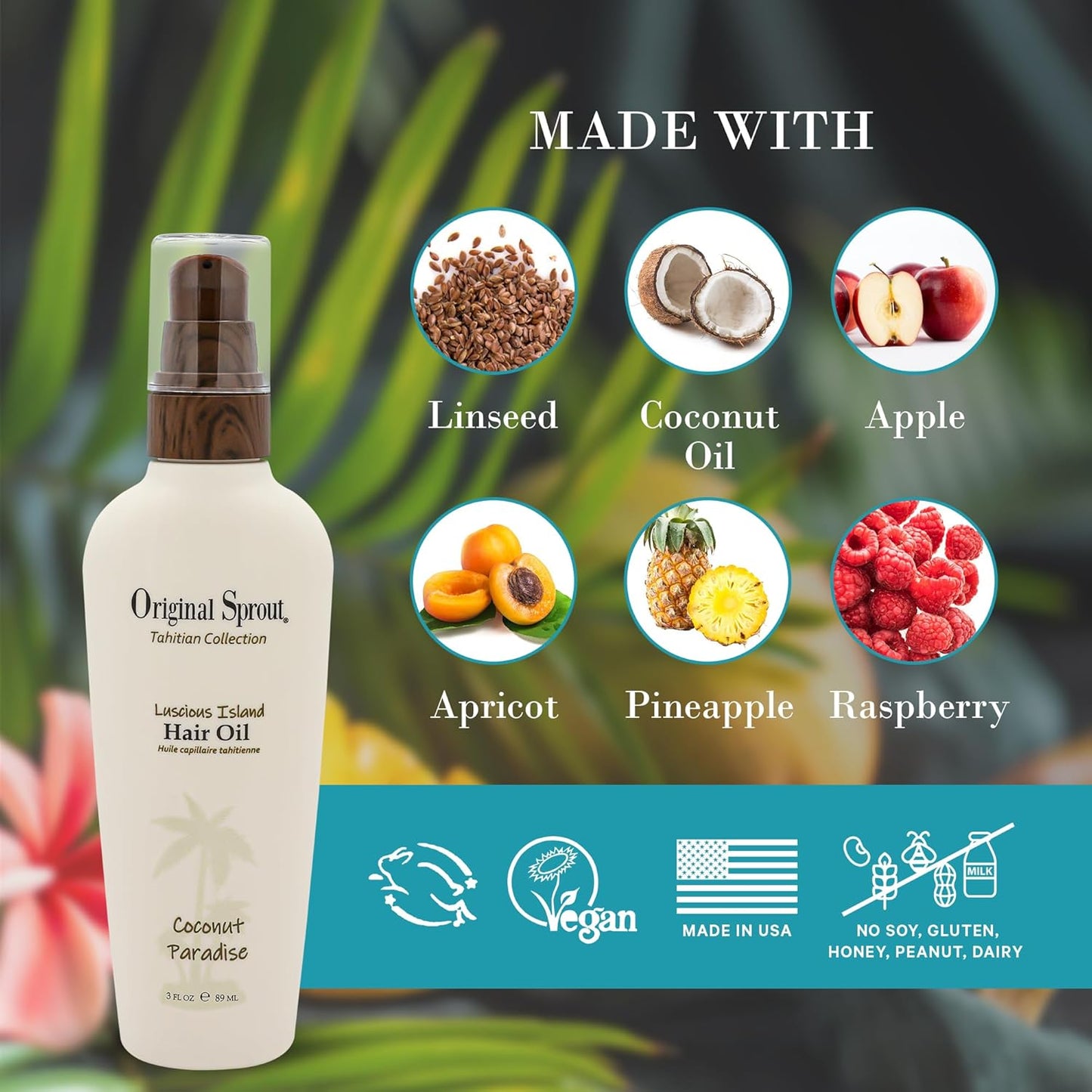 Original Sprout Luscious Island Hair Oil 3oz