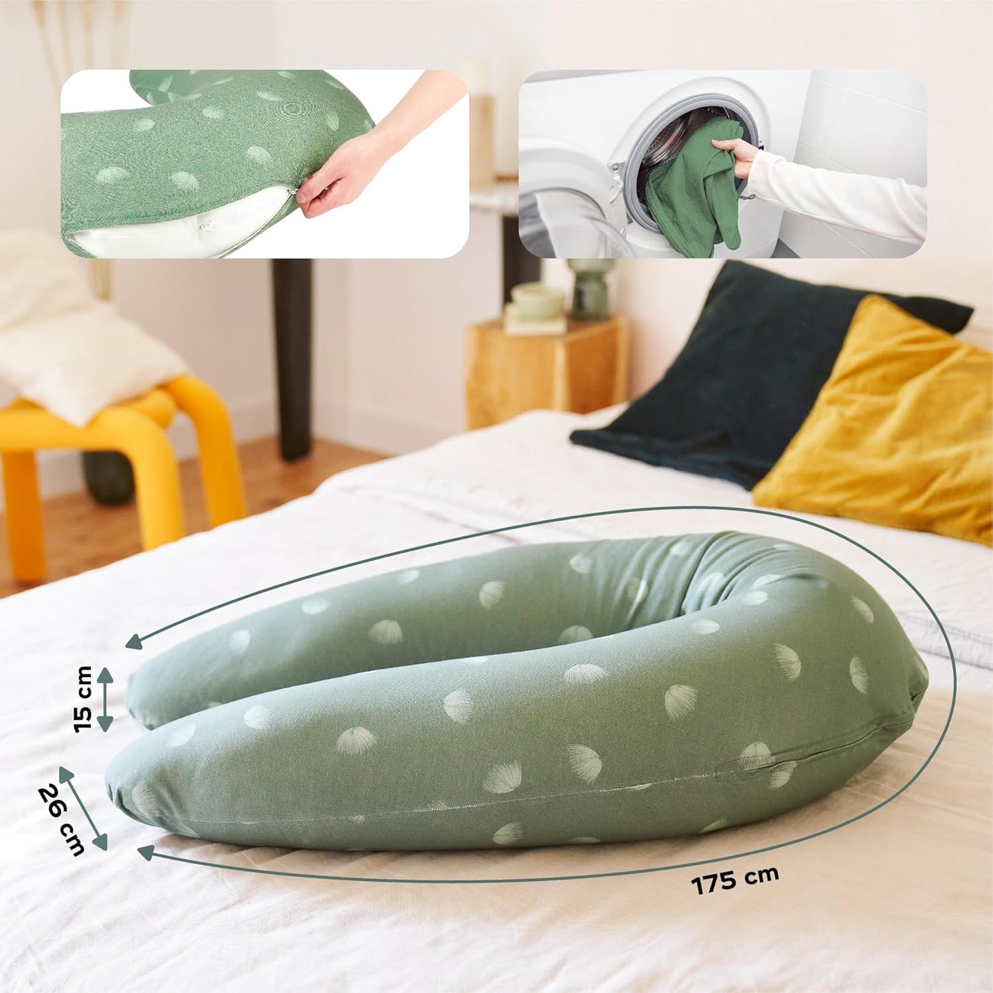 Babymoov B.Love U-Shape Pregnancy Pillow - Wind Green