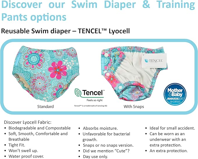 Charlie Banana REUSABLE EASY SNAPS SWIM DIAPER THE JACK
