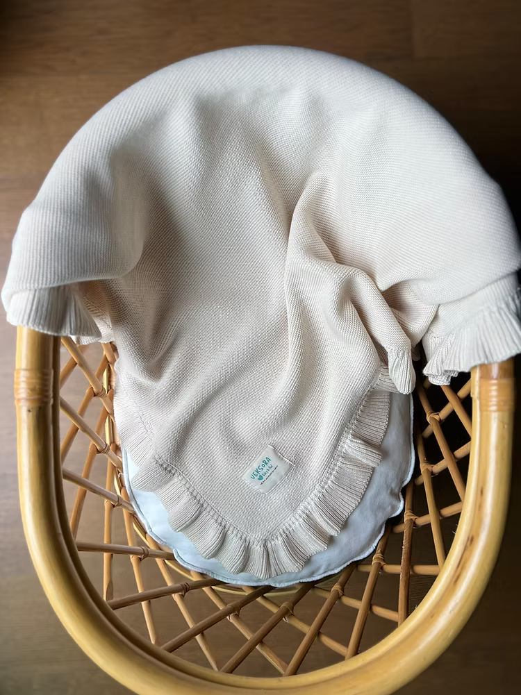 Veksora Knitted Blanket - Beige