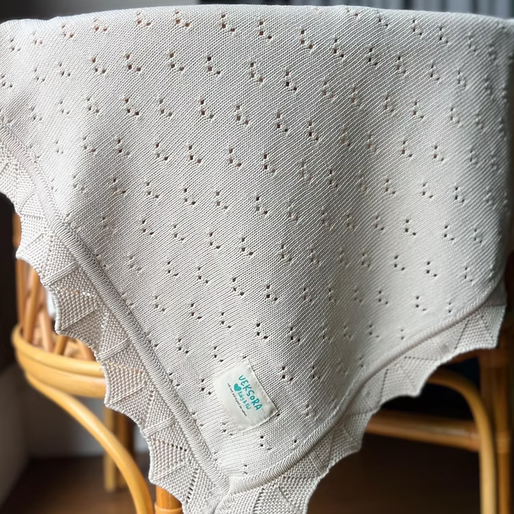 Veksora Knitted Blanket - Beige