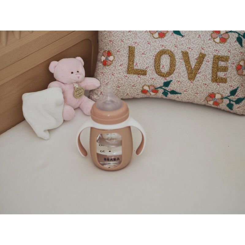 Beaba 2 in 1 Learning Bottle Old 210ml + Silicone Sleeve