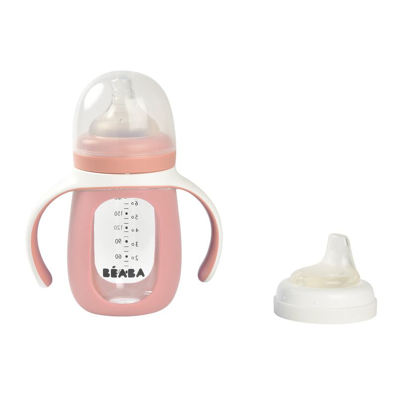 Beaba 2 in 1 Learning Bottle Old 210ml + Silicone Sleeve