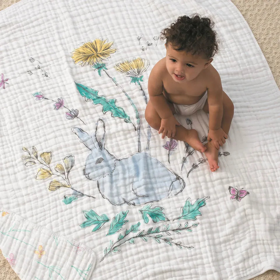 Aden + Anais Classic Dream Blanket Forest Fantasy - Engineered Rabbits