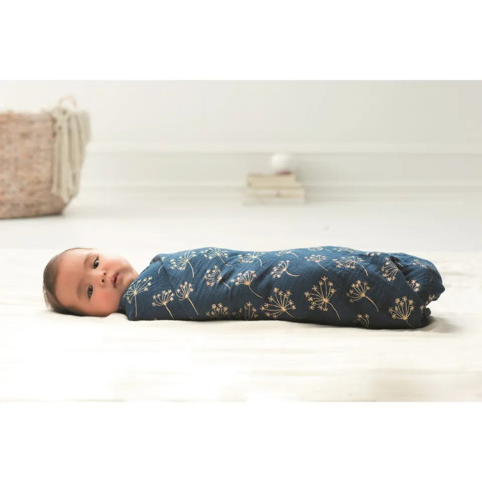 Aden + Anais Classic Metallic 3 Pack Swaddles- Gold Deco