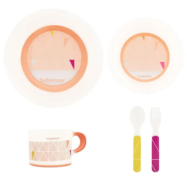 Babymoov Anti-slip feeding set Peach