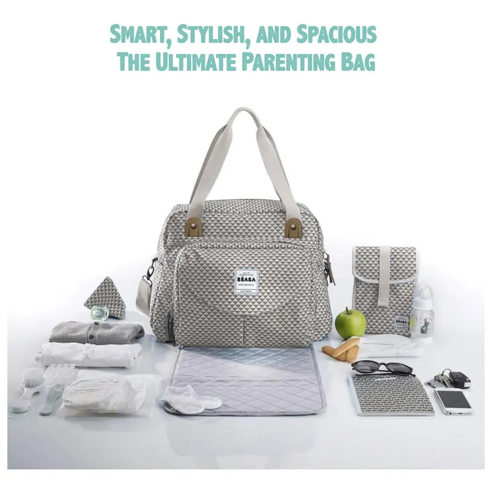 Beaba GenevaII Changing Bag Play Print Grey Coral
