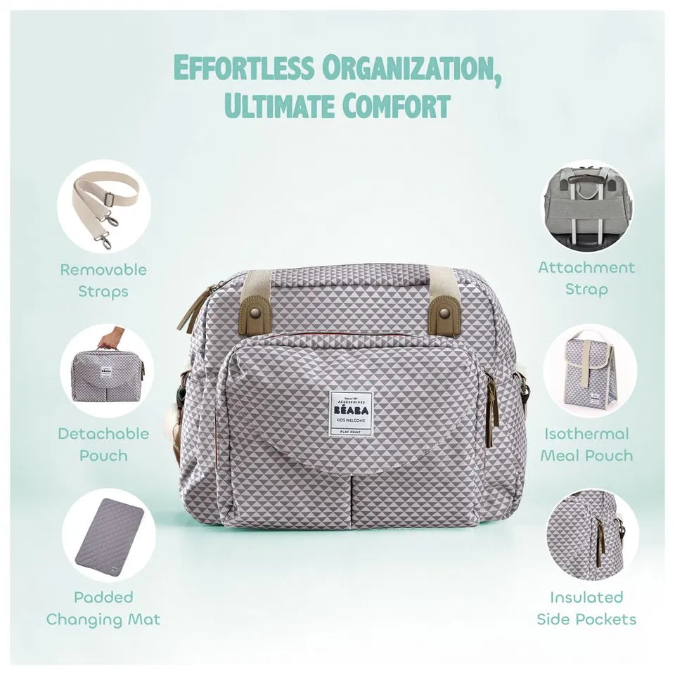 Beaba GenevaII Changing Bag Play Print Grey Coral