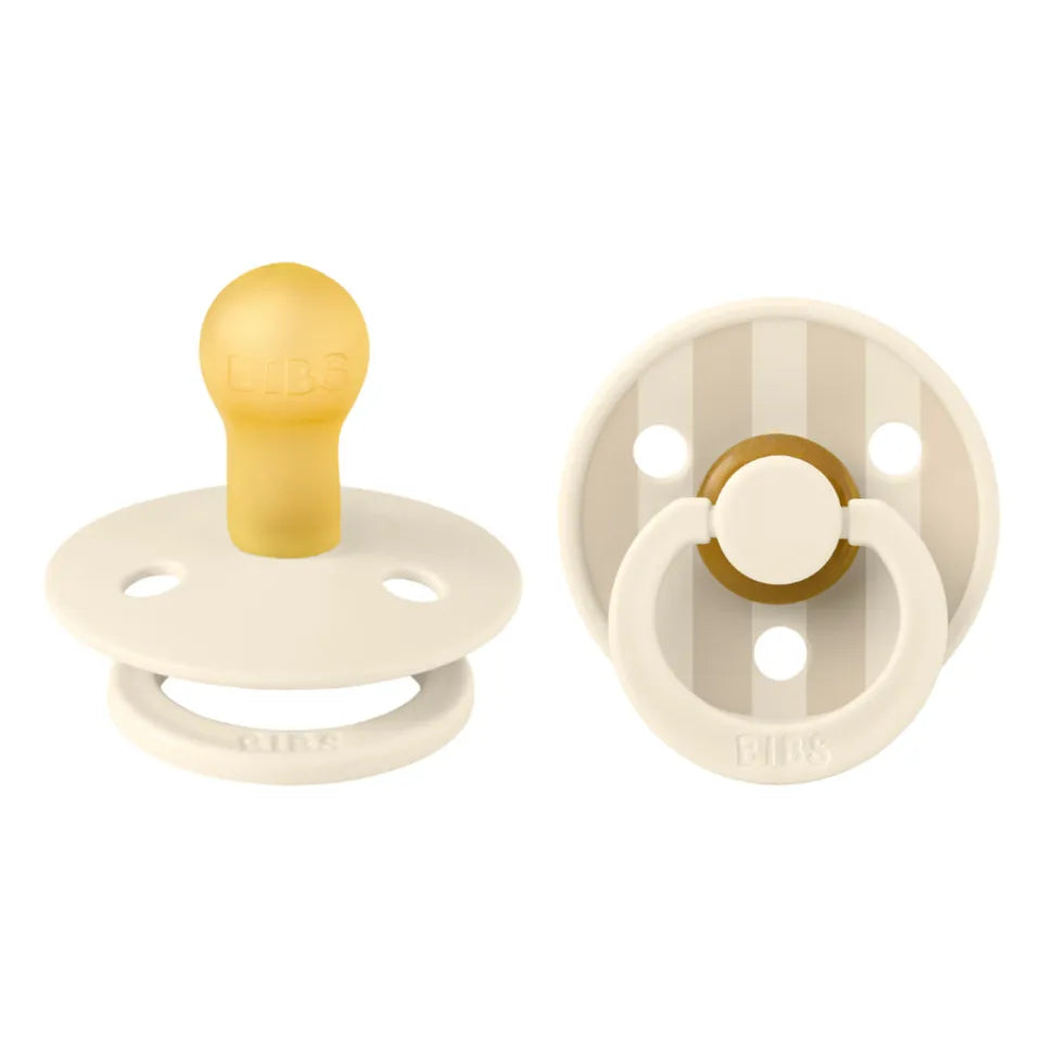 BIBS Studio Colour Pacifier 2 Pack Pin Latex - Ivory Vanilla Mix