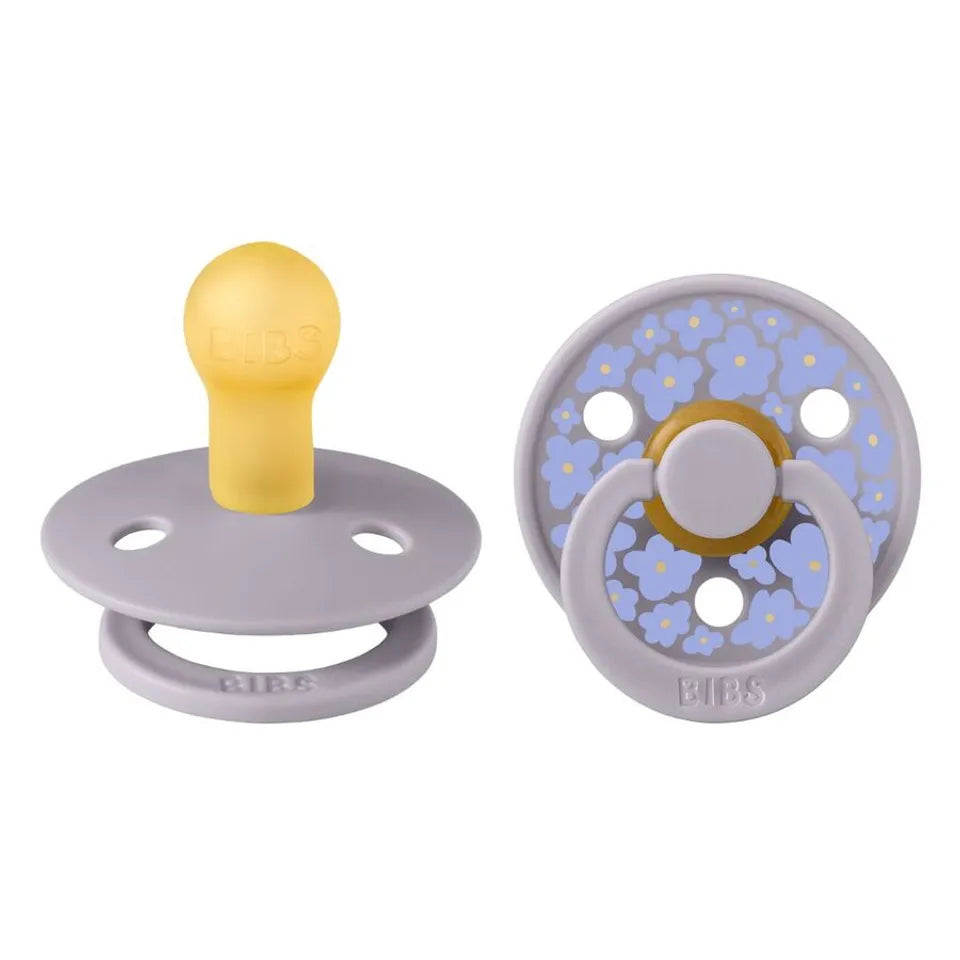 BIBS Studio Colour Pacifier 2 Pack Jasmine Latex - Fossil Grey Mix