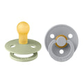 BIBS Colour Pacifier 2 Pack Latex Sage/Cloud