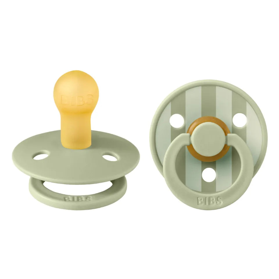 BIBS Studio Colour Pacifier 2 Pack Pin Latex - Sage Mix
