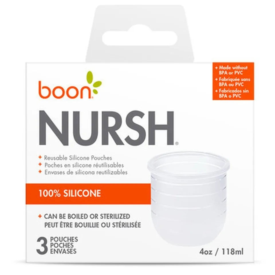 Boon Silicone Bottle 4oz - 3pk Pouch