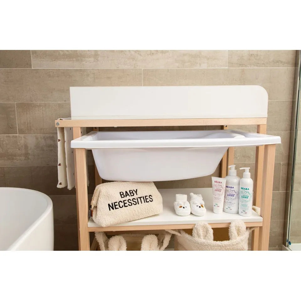 Childhome Changing Table + Bath + Wheels (Box 1 2) White