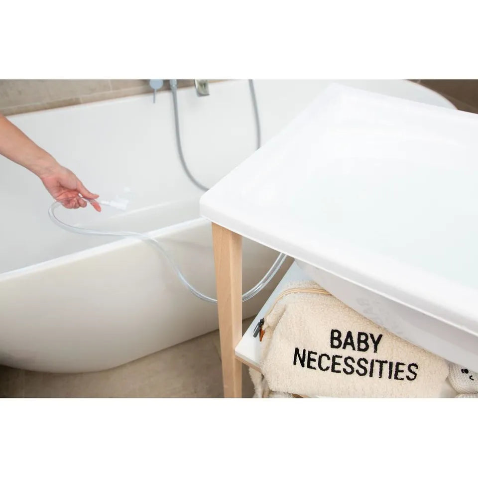 Childhome Changing Table + Bath + Wheels (Box 1 2) White