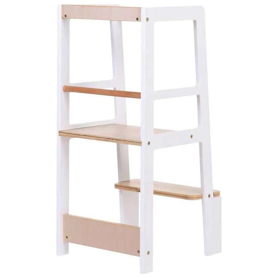 Childhome Learning Tower White Natural