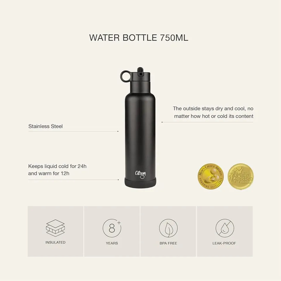 Citron Stainless Steel Water Bottle 750ml