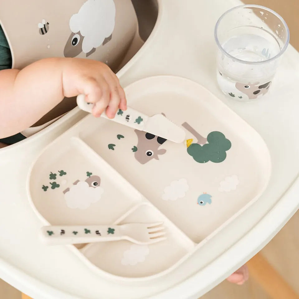 Done By Deer Foodie Cutlery Set Tiny Farm Sand