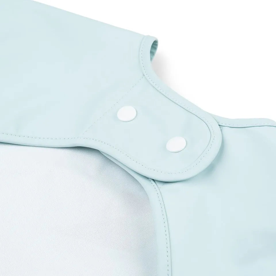 Done By Deer Sleeved Pocket Bib Playground Blue
