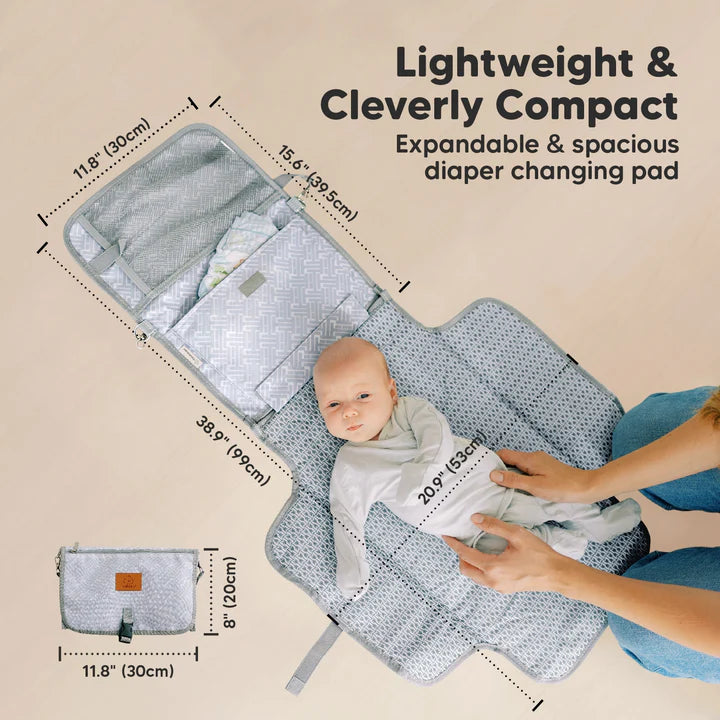 KeaBabies EZEE Diaper Changing Mat Gray Mod