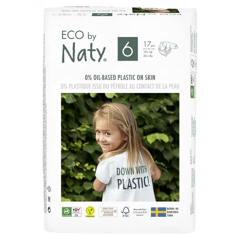 ECO BY NATY - Diapers Size 6, 17 pieces (16+ kg, 35+ lbs)
