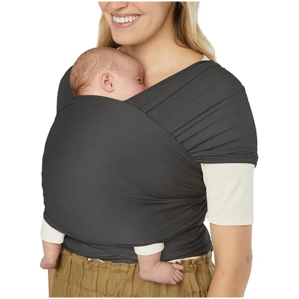 Ergobaby Aura Sustainably Sourced Knit Baby Wrap Soft Black