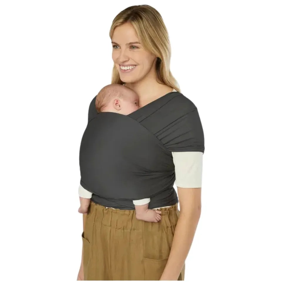 Ergobaby Aura Sustainably Sourced Knit Baby Wrap Soft Black