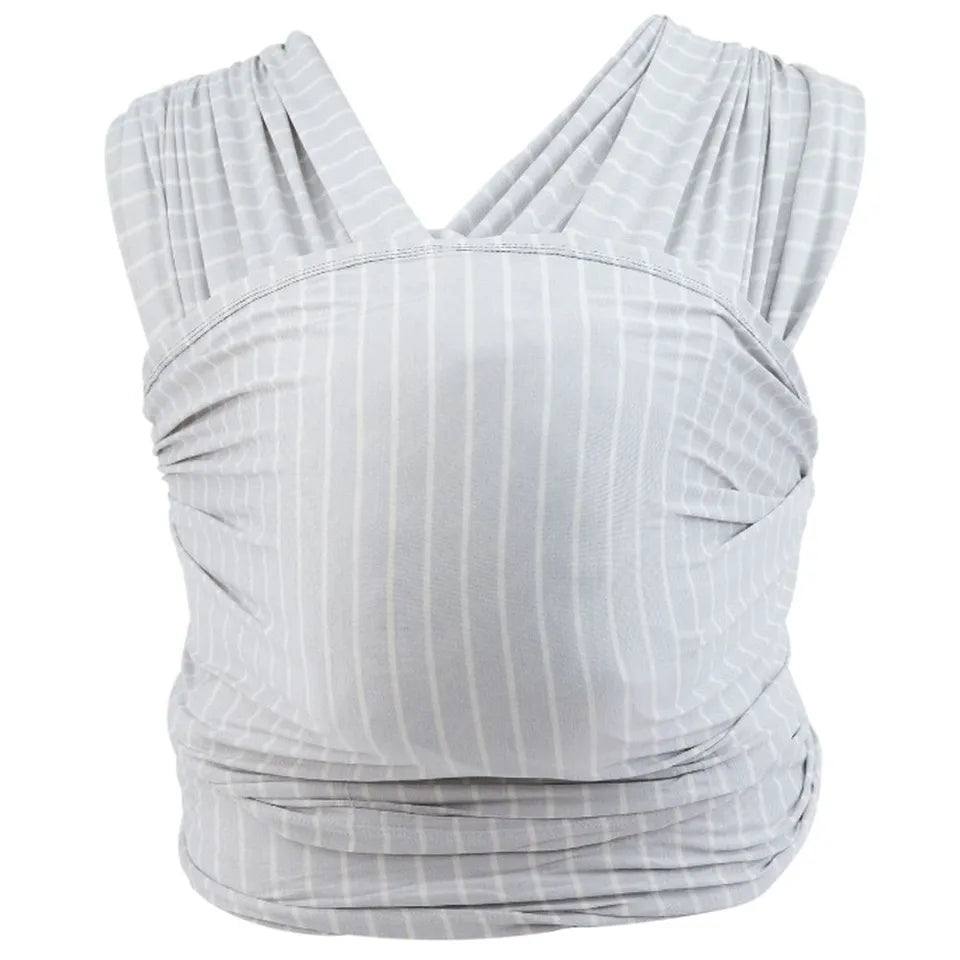 Ergobaby Aura Sustainably Sourced Knit Baby Wrap Grey Stripes
