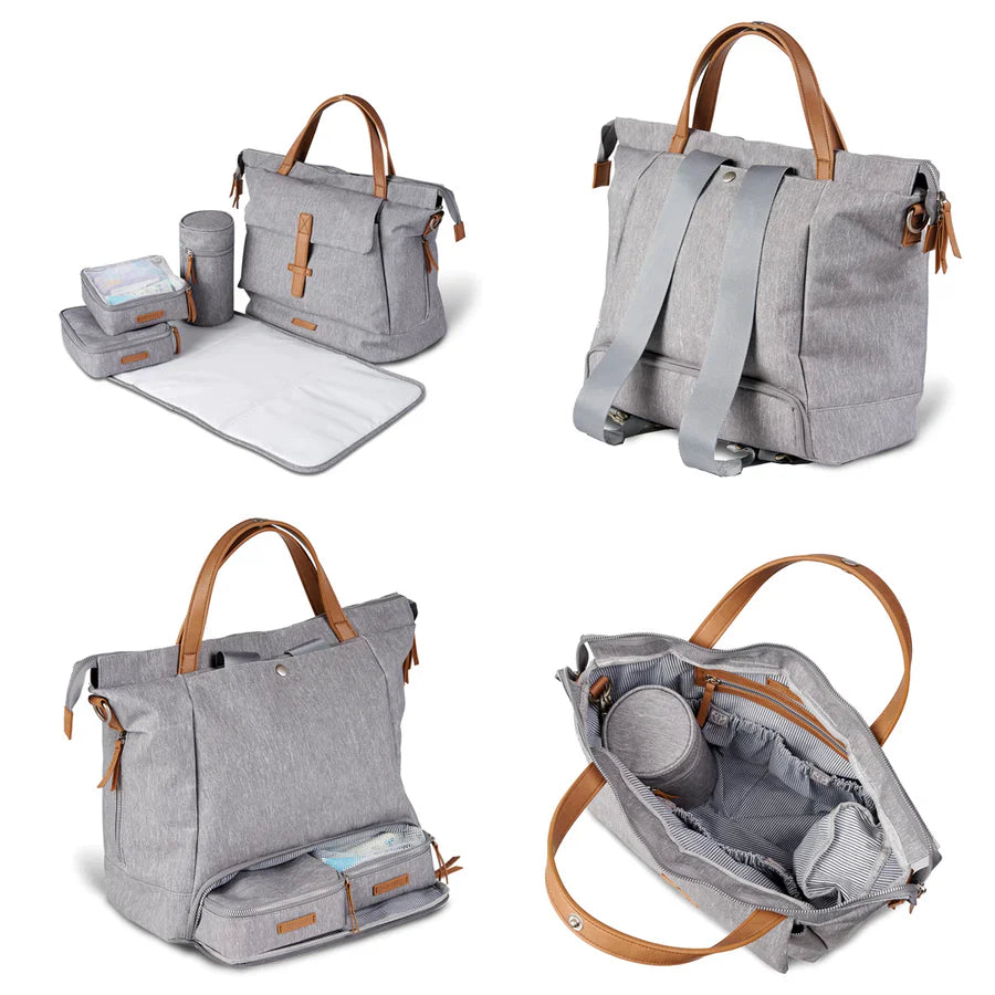 BabaBing Erin Tote Changing Bag - Grey