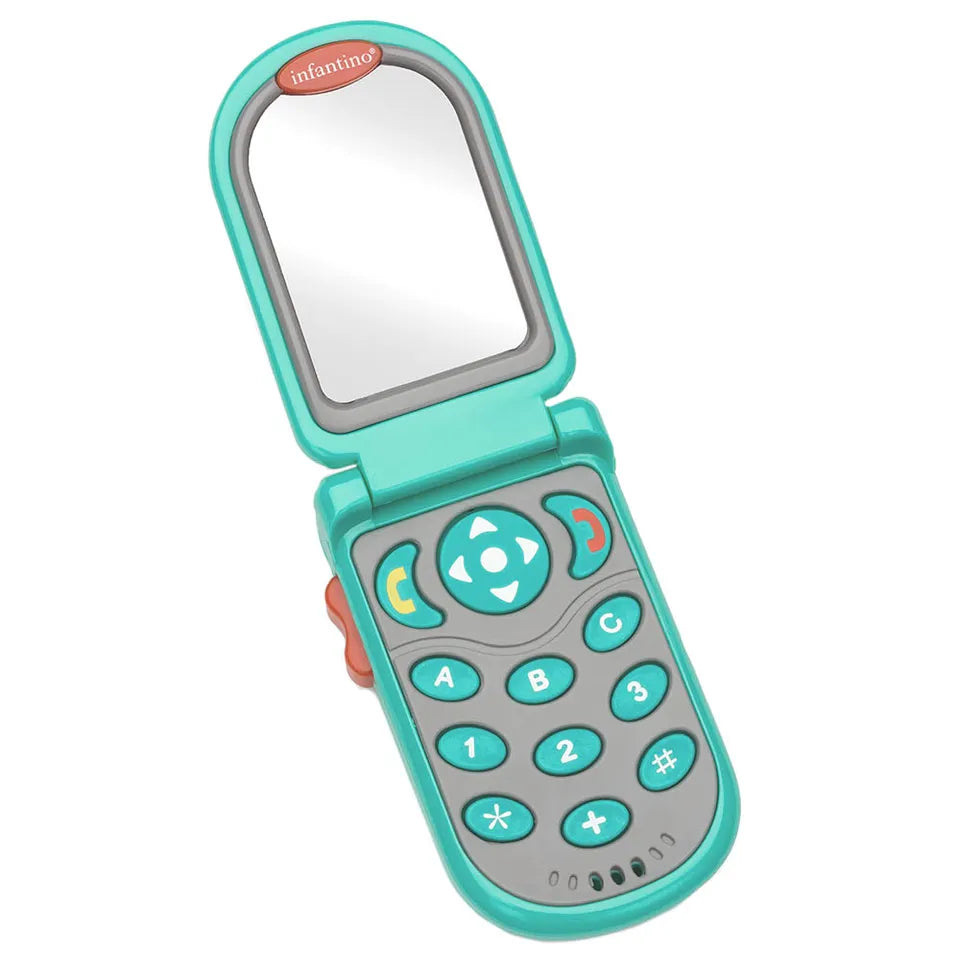 Infantino Flip & Peek Fun Phone-Teal | 3M+