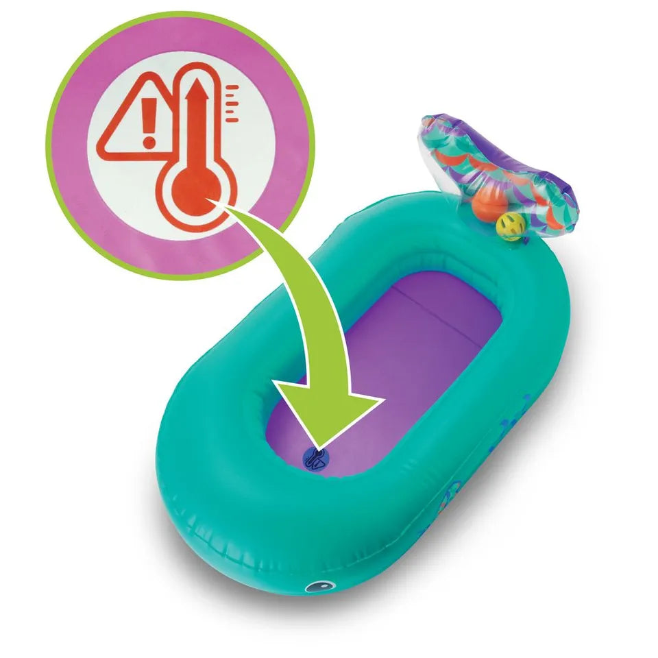 Infantino Whale Bubble Bath with Temperature Sensor Inflatable Bath Tub | 6M - 24M